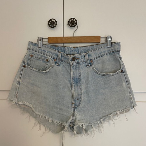 Levi's vintage denim shorts large with rips, used