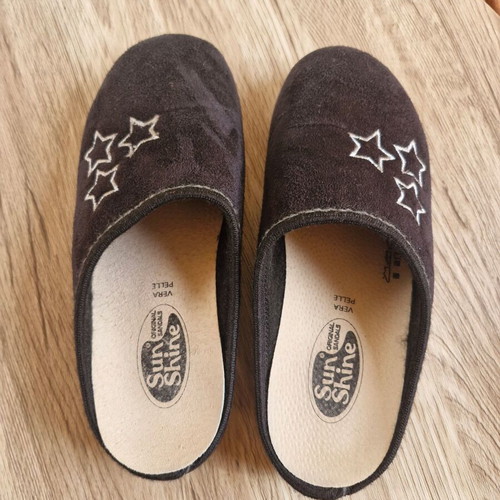 Sunshine women's anatomical slippers size 36 like new, black