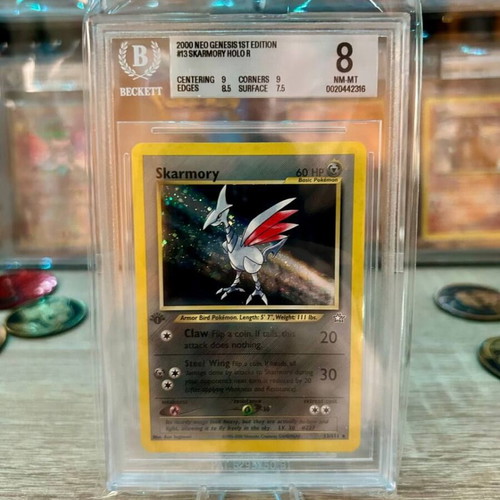 Pokémon Skarmory Holo 1st Edition Neo Genesis card, like new