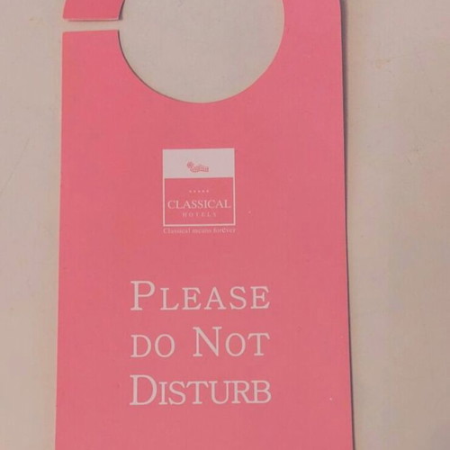Collectible door card "Please Do Not Disturb" used, King George hotel