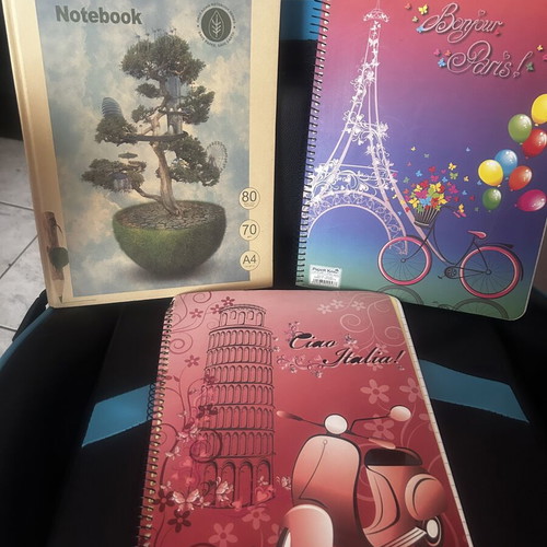 Spiral notebooks and hardcover notebook A4 new