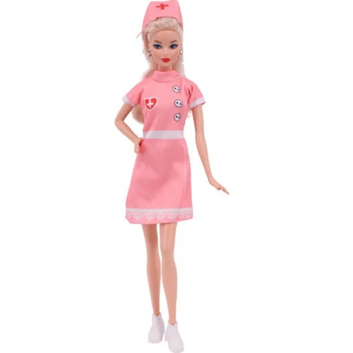 Doll Dress Nurse Outfit New, pink for 29cm dolls