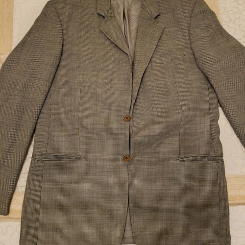 Men's classic Hugo Boss jacket used, grey and beige, XL-XXL