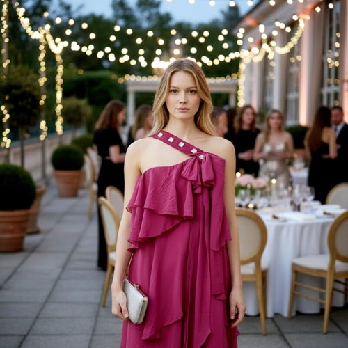 Desiree women's evening dress pink like new, size L