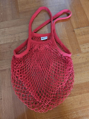Violette_fr summer fishnet shoulder bag cotton red new