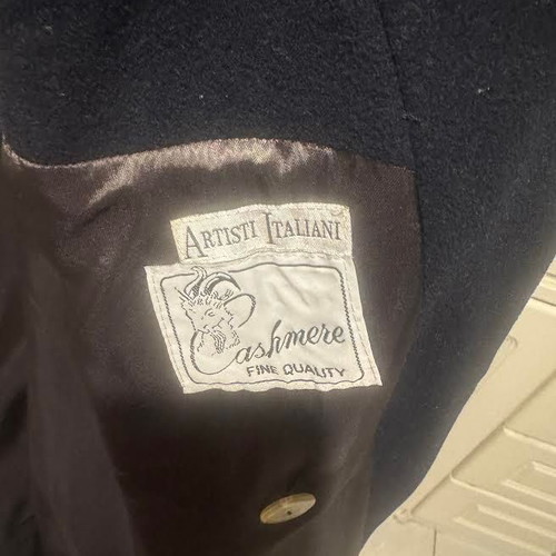 Cashmere coat Artisti Italiani like new, blueblack, XL