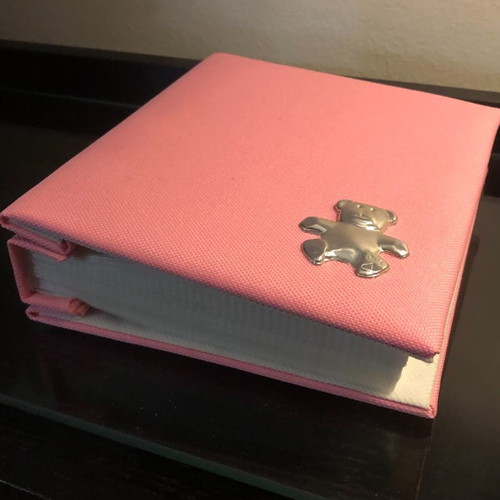 Fabric photo album with silver, like new, luxurious