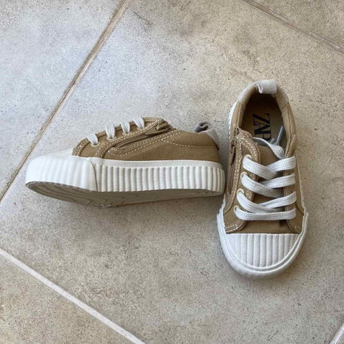 Zara kids sneakers size 23 new, cotton denim finish