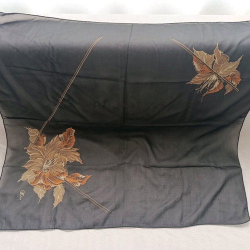 Headscarf used, black, size 80x80 cm