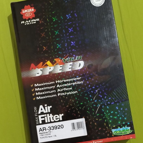 Sakura Max Flow Air Filter for Toyota Yaris 1.5L new, washable