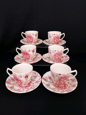 Σετ καφέ Johnson Brothers Staffordshire England Rose Chintz, 12 τεμαχίων