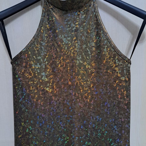 Sleeveless gold top new, size S