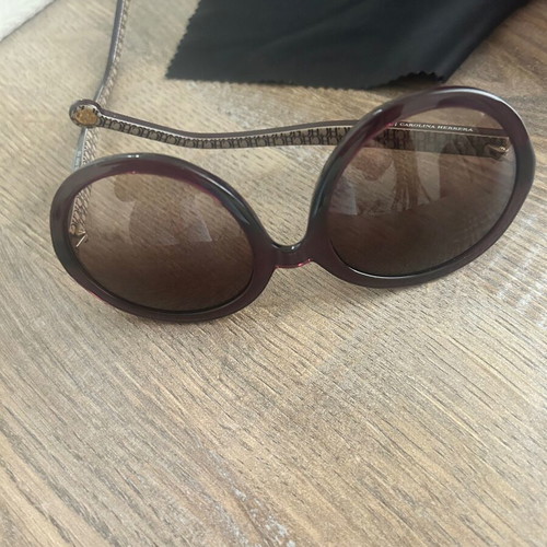 Carolina Herrera women's sunglasses like new, brown and red