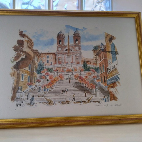 Paintings like new, cardboard prints with Italy theme, set of 2