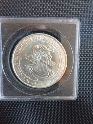 Portuguese silver 50 Escudos coin 1968 with Pedro Álvares Cabral portrait