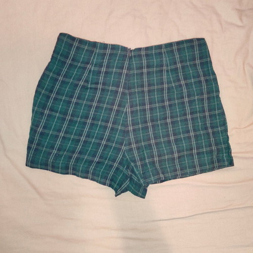 Pull&Bear checked skort S like new, green blue