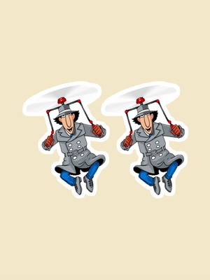 Astynomos Sainis Stickers set of 2 made to order