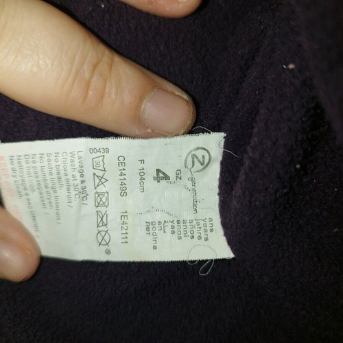 Μπουφάν παιδικό σαν καινούργιο, μωβ σκούρο, νούμερο 4