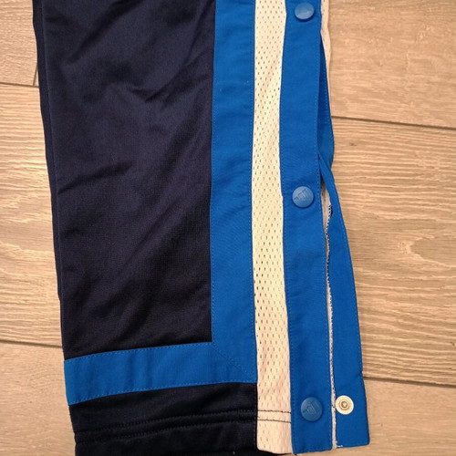Adidas Snap Pants used, navy and white, retro Y2K