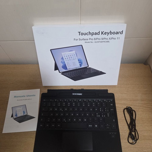 Qulose Wireless Bluetooth Keyboard with Touchpad for Microsoft Surface Pro 8/9/X/11 New