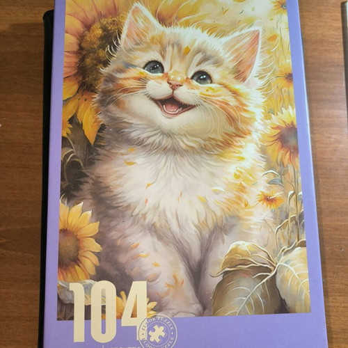 Puzzle Cat in Sunflowers 104 Pieces new