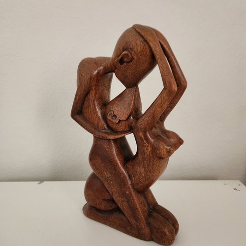 Wooden abstract decorative figurine handmade, like new