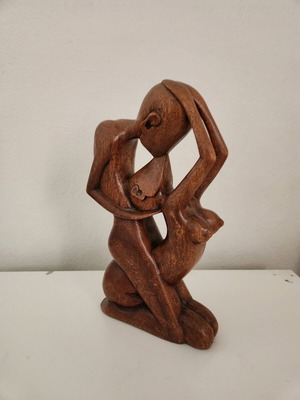Wooden abstract decorative figurine handmade, like new
