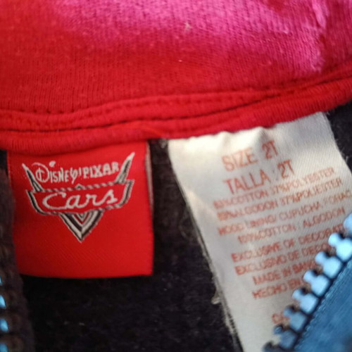 Disney Cars jacket with hood and pants size 2T used