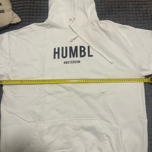 Hoodie white sweatshirt Humbl Amsterdam cotton size XXL like new