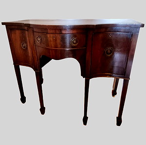 Antique Hardwood Dark Brown French Dresser (102 x 59 x 84 cm) Γαλλική συρταριέρα αντίκα σκληρού ξύλου σε σκούρο καφέ
