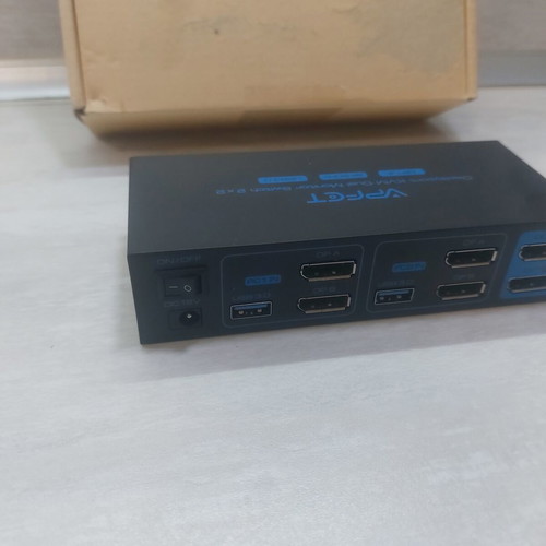 VPFET VP-SW223 KVM switch for 2 monitors and 2 PCs, DisplayPort 1.4, 8K/4K, USB 3.0