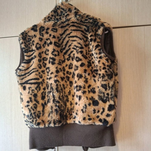 Fur jacket like new, size S/M, multicolored