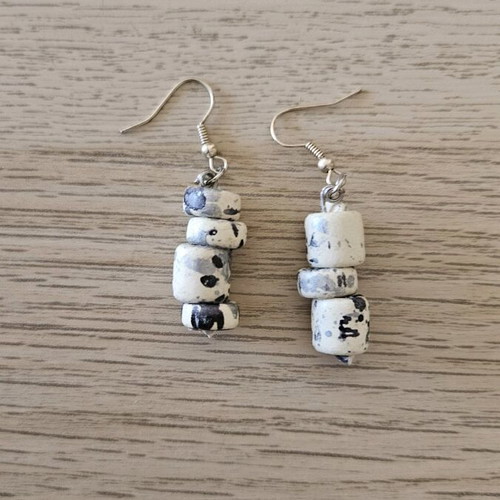 Handmade earrings with ceramic beads like new