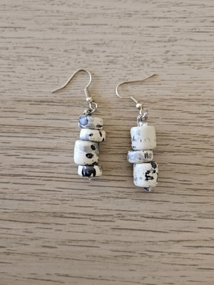 Handmade earrings with ceramic beads like new