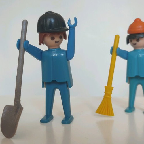 Playmobil firefighters, traffic police and paramedics figures like new, 80s-90s