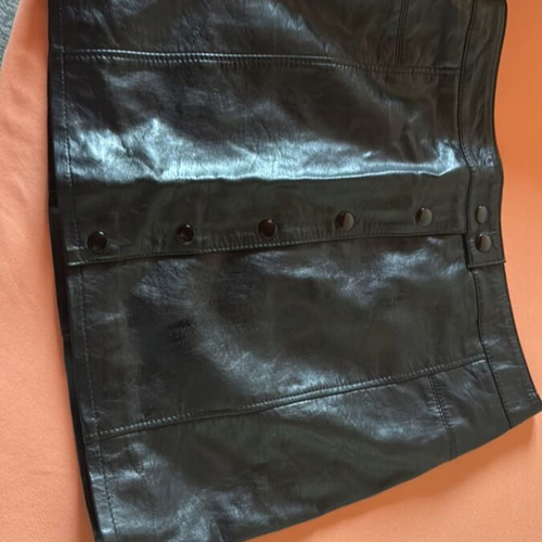 H&M leather skirt like new, black, size L