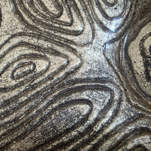 Modern platter with abstract gold design, like new