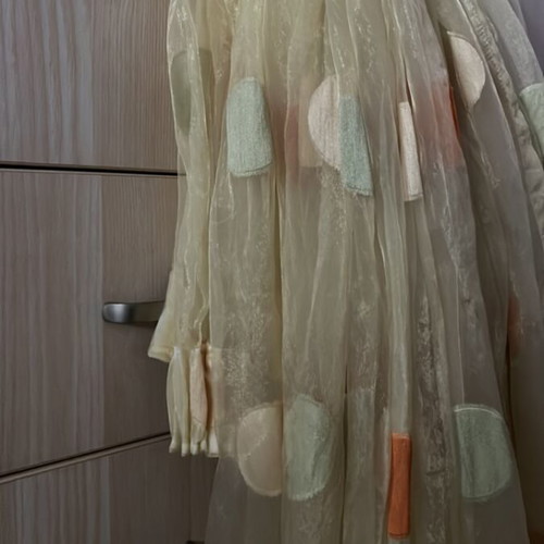 Curtains 2 pieces 180x115 cm like new, yellow transparent
