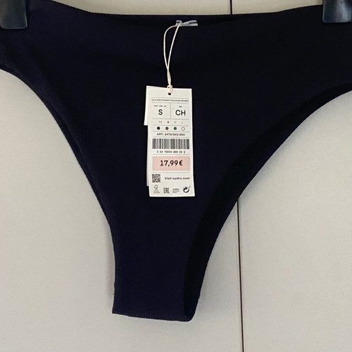 Oysho women's bikini bottom black size S new with tag