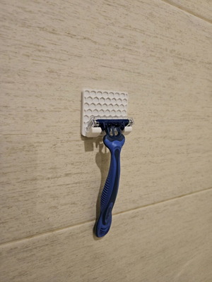 Razor holder new, set of 2 with double-sided tape