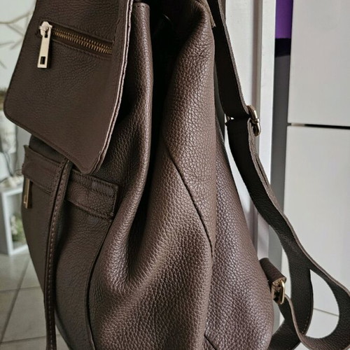 Borse in Pelle backpack like new, brown leather 38×41