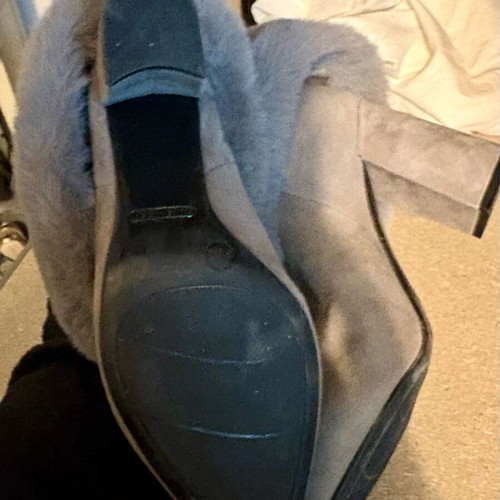Nine West gray suede boots size 38 new