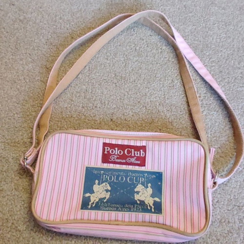 Polo Club crossbody bag pink used with zipper