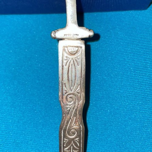 Silver small letter opener new, double-sided sword shape