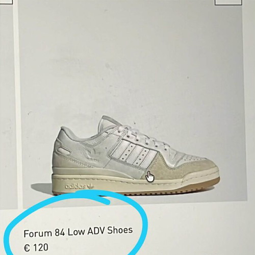 Adidas Forum 84 Low γυναικεία αθλητικά παπούτσια μεταχειρισμένα, λευκά με ιβουάρ, νούμερο 36 και 2/3
