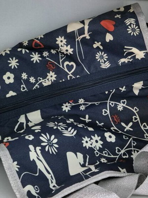 Blue fleece shoulder bag like new