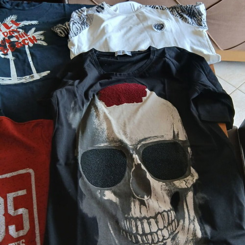 Men's cotton T-shirts, size Large, set of 5