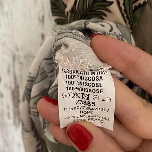 Made in Italy Tropical Print Dress L/XL 100% Viscose Like New