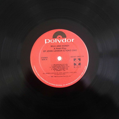 John Lennon & Yoko Ono Milk and Honey vinyl used, pop