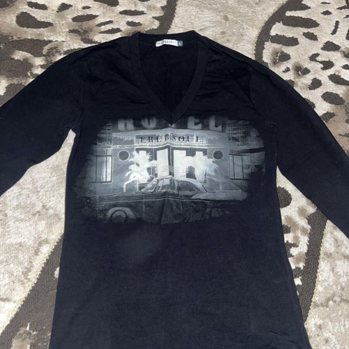 Freesoul long-sleeve black blouse like new, size L